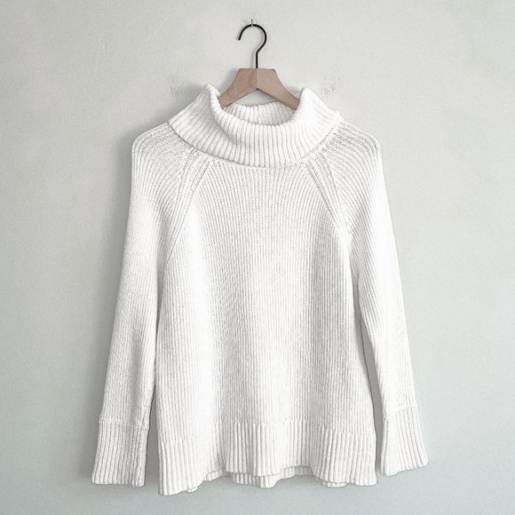 Joie Ivory Turtle Neck Thick Knit Sweater - Picture 1 of 7